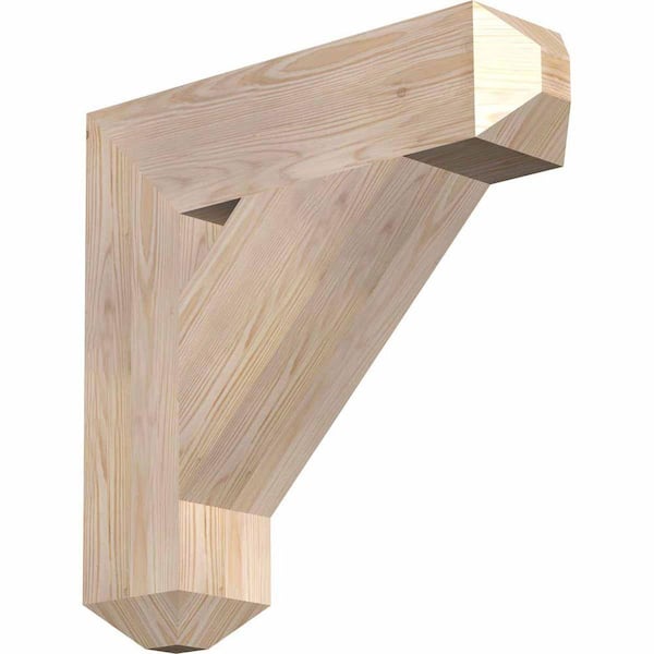 Ekena Millwork 5.5 in. x 24 in. x 24 in. Douglas Fir Traditional Craftsman Smooth Bracket