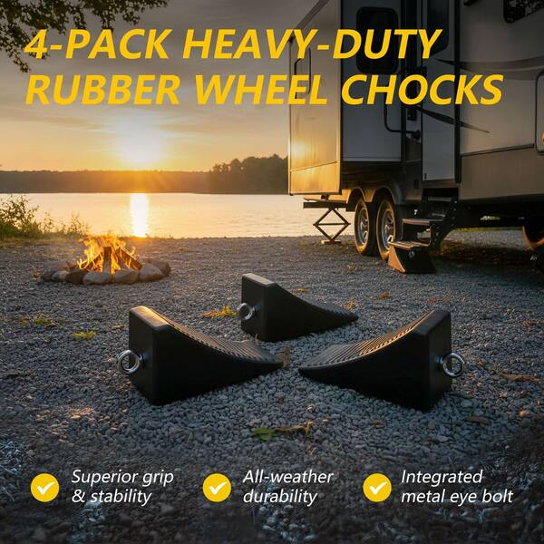 Jack Pads 12-Pack Camper RV Leveling Blocks - Interlocking Anti-Slip Design With Carrying Bag Interlocking Wheel Blocks