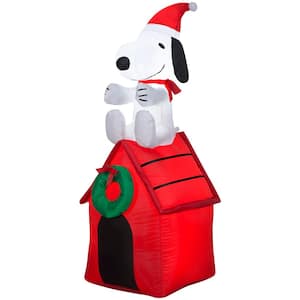 48.03 in. H x 22.84 in. W x 19.69 in. L Christmas Airblown Inflatable Snoopy on Dog House