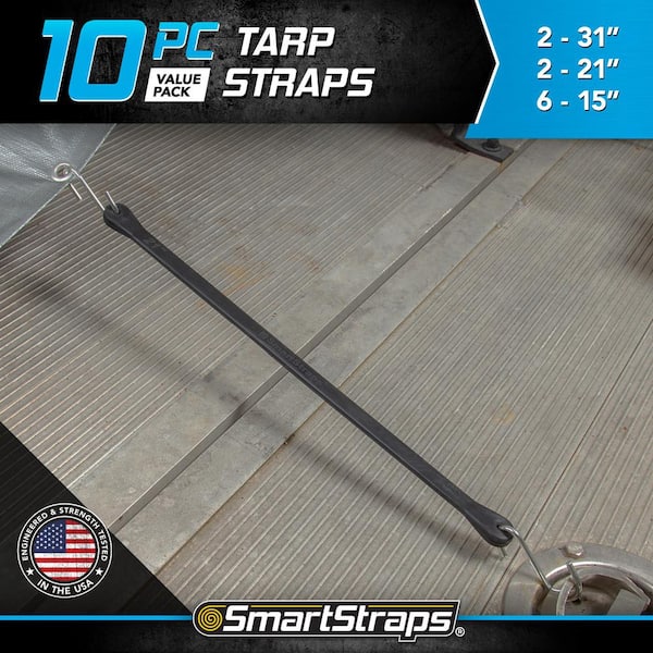 Bungee Tarp Strap Value Pack Assortment - 10 Piece (2-Pack)