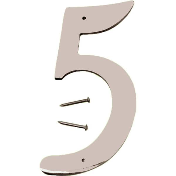 HY-KO 4 in. Satin Nickel Number 5