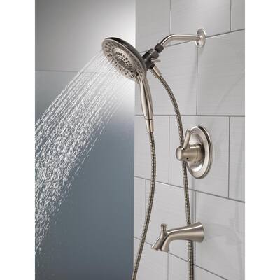 Brushed Nickel - Delta - Bathtub & Shower Faucet Combos - Bathtub ...