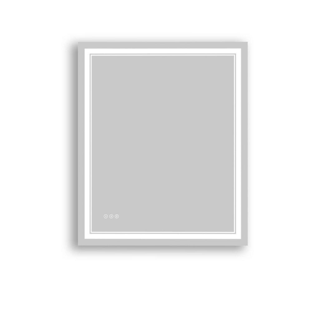 30 in. W x 36 in. H Rectangular Frameless Tempered Glass LED Wall Bathroom Vanity Mirror in White price history on PriceWatchPro