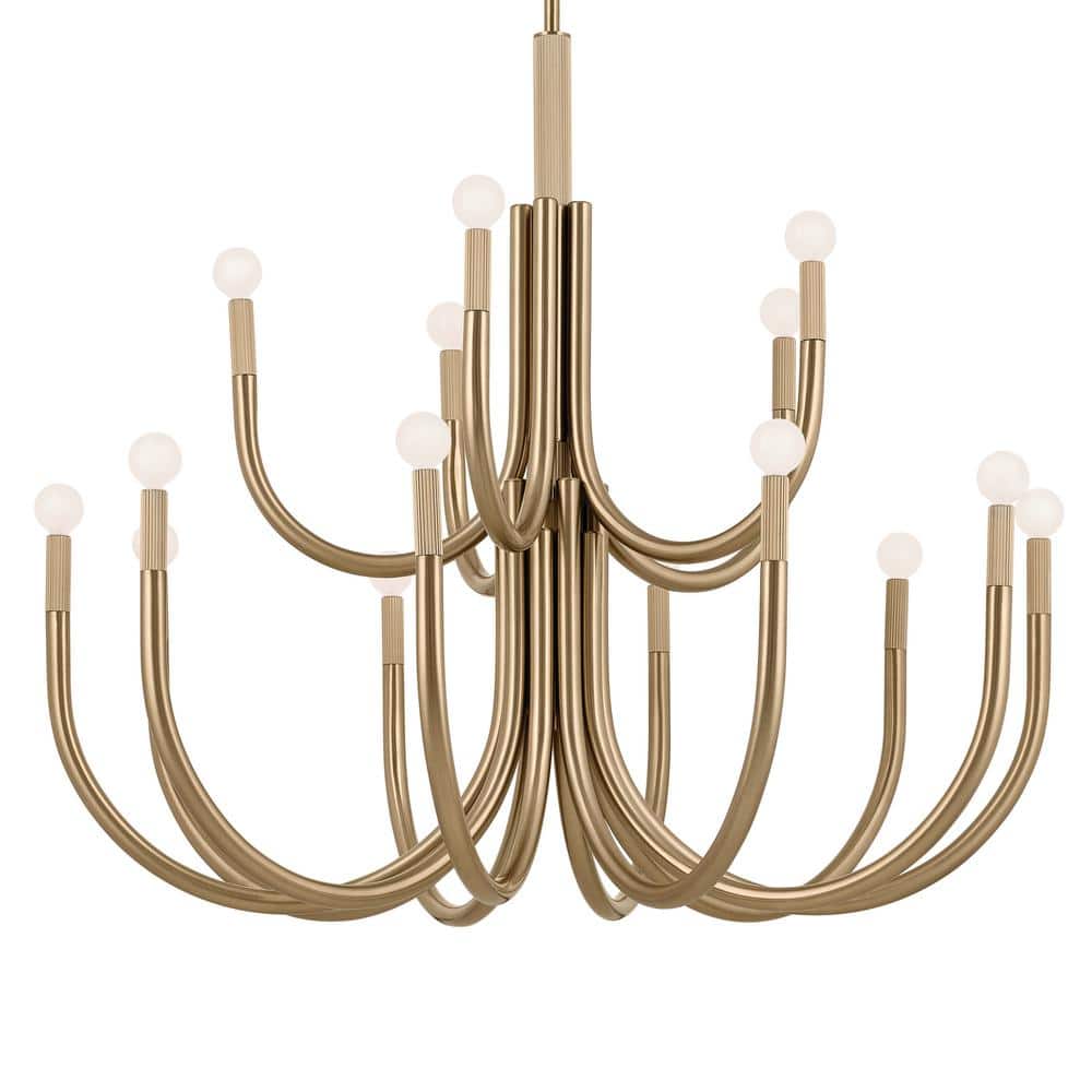 Champagne Bronze 15-Light Candle Style Chandelier
