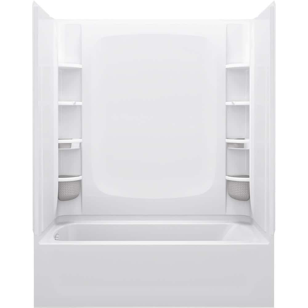 STERLING Store 60 in. x 32 in. Soaking Bathtub with Right Drain Wall Set and 12 Piece Accessory Set in White 71121720 0 12 The Home Depot
