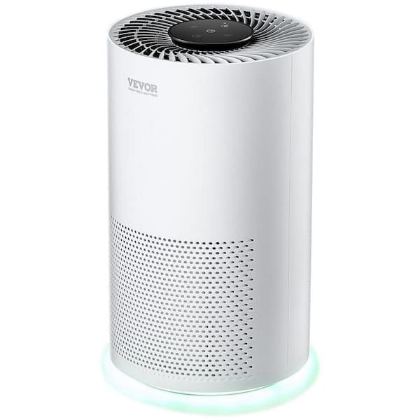 H13 HEPA Air Purifier, 1200 sq.ft./h Quiet Cleaner with Child Lock for Room in White