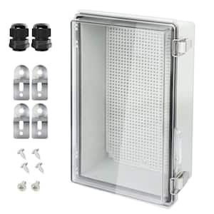 3.9 in. x 6.9 in. x 10.6 in. ABS Plastic Junction Box Electrical Enclosure with Mounting Plate, IP67 Waterproof