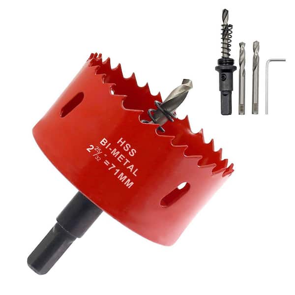 71mm Heavy Duty Bi-Metal Hole Saw Bit for Cornhole Boards Drywall Wood Plastic Fiberboard Soft Metal