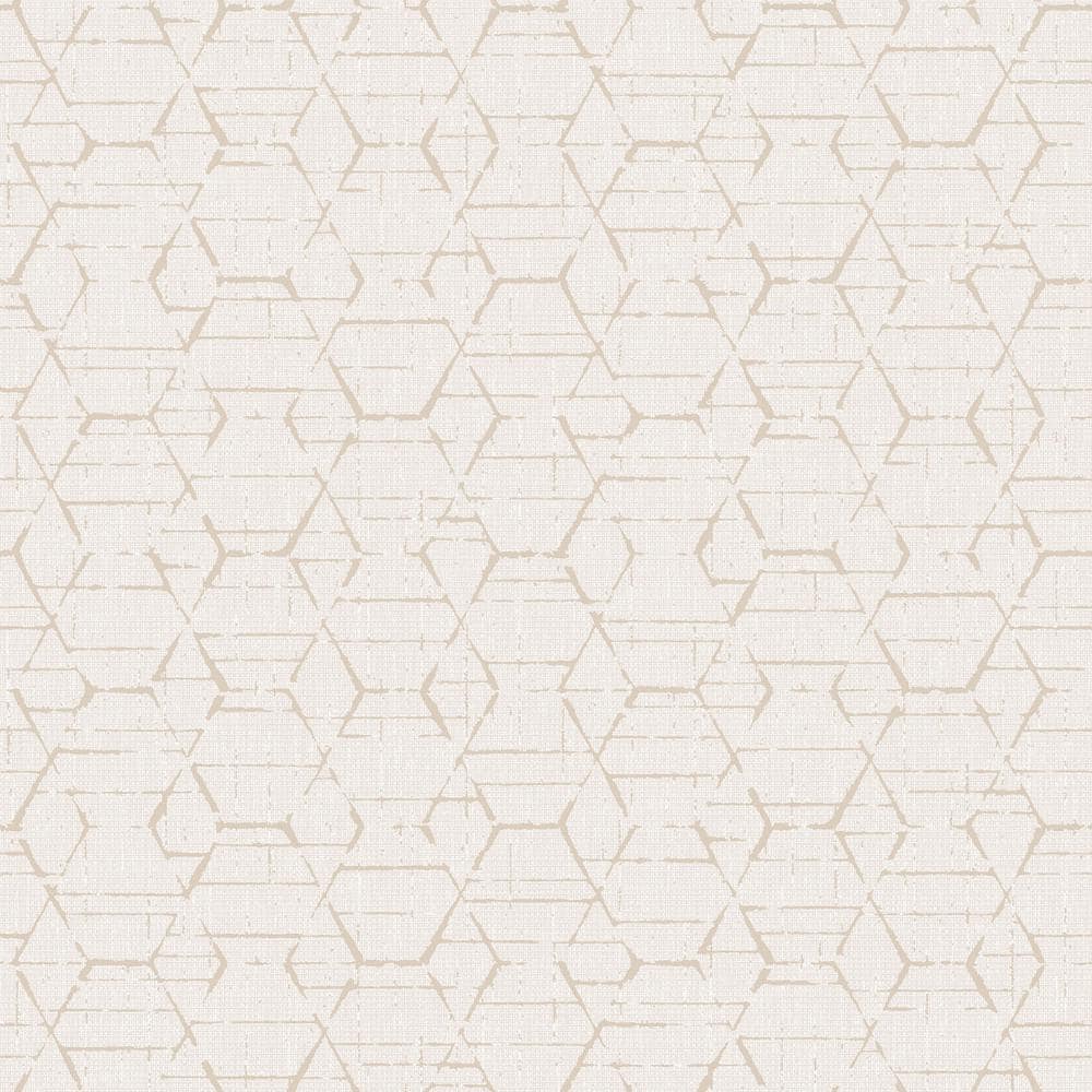 Atmosphere Collection Taupe/Mica Metallic Texture Hextex Geometric Print No