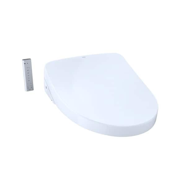 TOTO S550e WASHLET+ Electric Bidet Seat for WASHLET+ Toilet with EWATER+ and Auto Open/Close Contemporary Lid in Cotton White