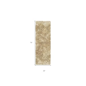 2 X 6 Taupe Solid Color Runner Rug