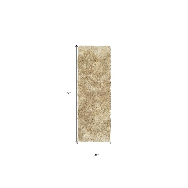 Taupe 2 ft. x 6 ft. Solid Color Runner Rug