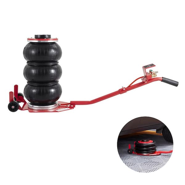 SKYSHALO Air Jack, 3 Ton/6600 lbs. Triple Bag Air Jack, Airbag Jack, Lift up to 17.7 in. 3-5 s Fast Lifting Pneumatic Jack, Red
