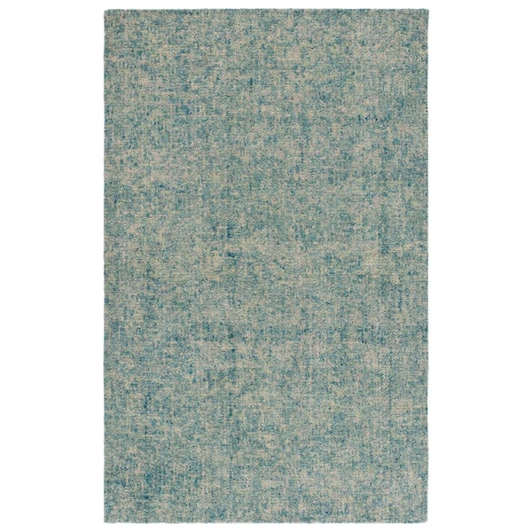 Gabbeh 6 ft. x 9 ft. Light Blue/Beige Solid Area Rug