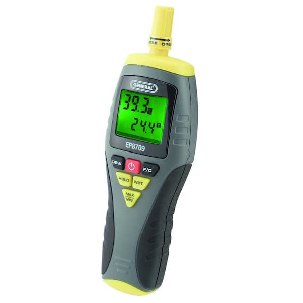 General Tools EP8709 Thermocouple / RTD / Bimetal Thermometers Style (Psychrometer): Hand Held