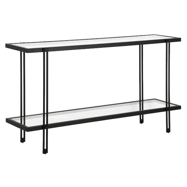 Meyer&Cross Inez 55 in. Blackened Bronze Rectangle Glass Console Table
