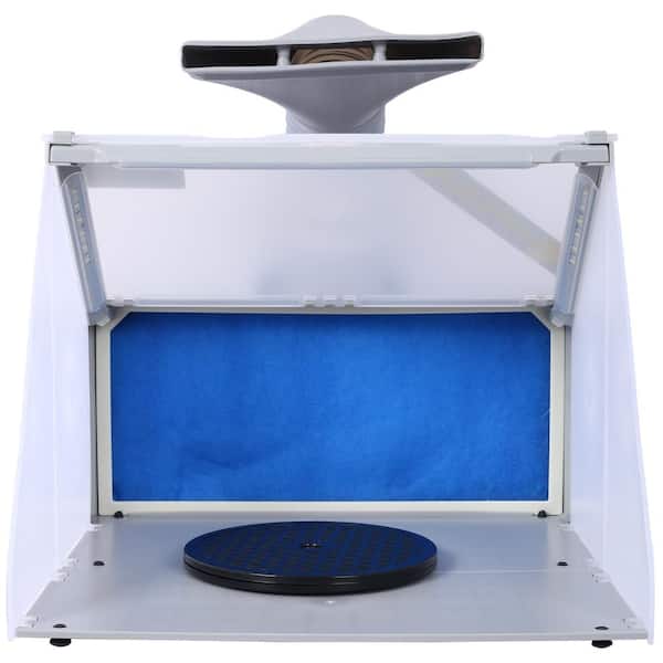 Tidoin Portable Airbrush Spray Booth with 3 LED Lights, Extra Filter Pad, Turn Table and 6 ft. Exhaust Extension Hose