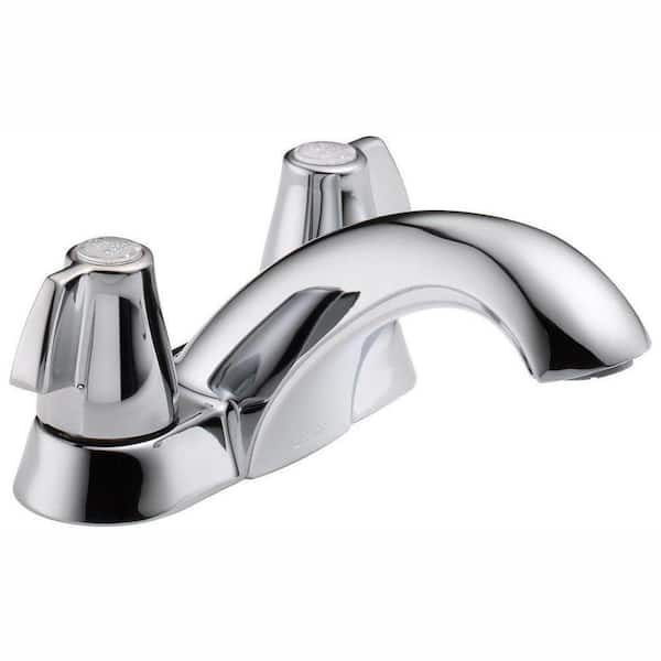 Delta Classic 4 in. Centerset 2-Handle Bathroom Faucet in Chrome