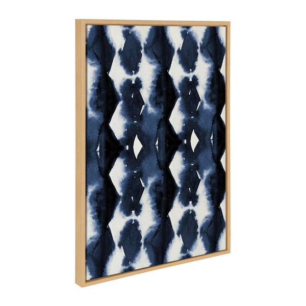 Kate and Laurel Sylvie "Shibori Stripes Swatch" by Sara Berrenson Framed Art Print 23 in. x 33 in.