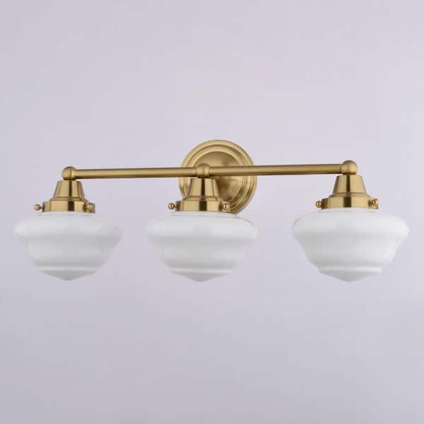 VAXCEL Eastgate 23 in. Wide 3-Light Antique Gold Bathroom Vanity