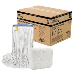 Natural 1.25 in. Cut End String Mop Cotton Mop Head Refill (24-Pack) 16 oz.