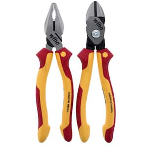 Insulated Combination Pliers and BiCut Compound Cutters Set (2-Piece)