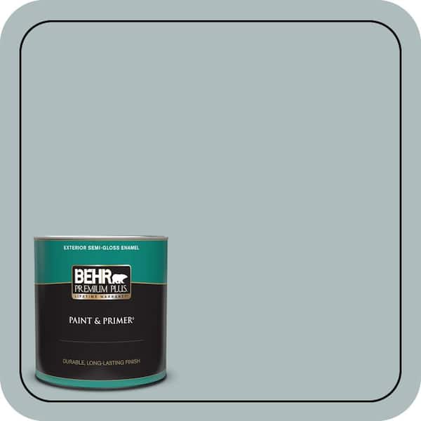BEHR PREMIUM PLUS 1 qt. Home Decorators Collection #HDC-CT-26 Watery Semi-Gloss Enamel Exterior Paint & Primer