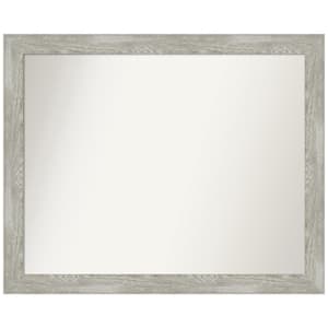 Medium Rectangle Rustic Gray Contemporary Mirror (25.5 in. H x 31.5 in. W)