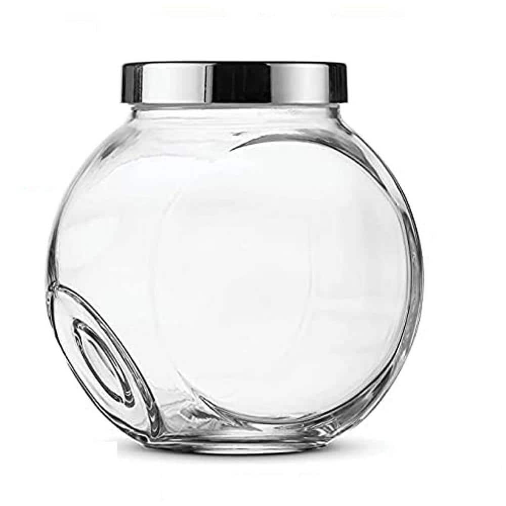 JoyJolt JoyFul 2-Piece 67 oz. Round Glass Cookie Jar with Airtight Lids  JW10520 - The Home Depot