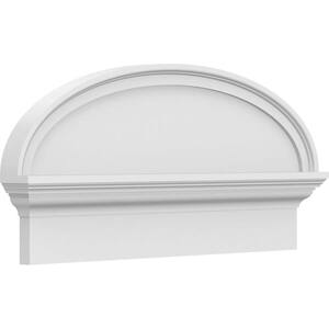 2-3/4 in. x 28 in. x 13-7/8 in. Elliptical Smooth Architectural Grade PVC Combination Pediment Moulding