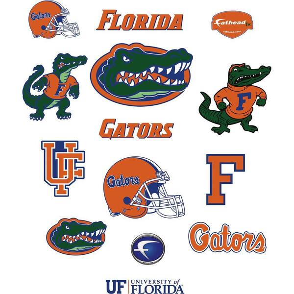 Fathead 40 in. x 27 in. Florida Gators Team Logo Assortment Wall Decal