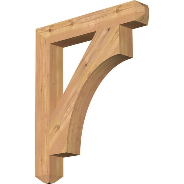 Ekena Millwork 3.5 in. x 28 in. x 24 in. Western Red Cedar Westlake Craftsman Smooth Bracket