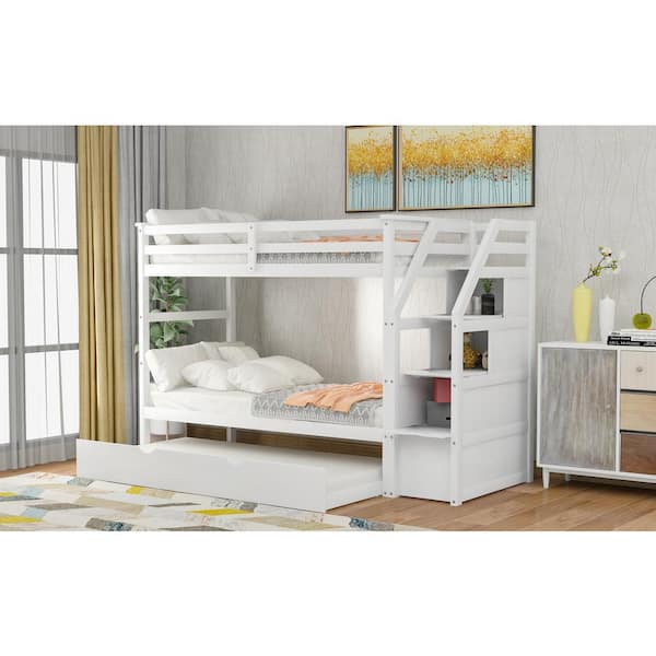 Solid white bunk clearance beds