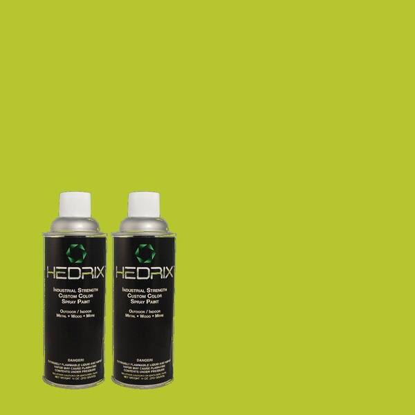 Hedrix 11 oz. Match of S-G-410 Green Crush Low Lustre Custom Spray Paint (2-Pack)