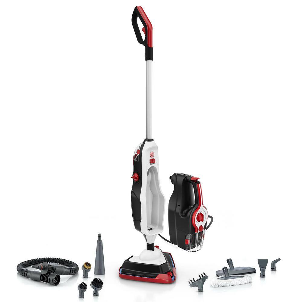 HYBRID STEAM CLEANER ホワイトとピンク HOOVER Steam Complete Pet Corded Steam Mop, Steam Cleaner with
