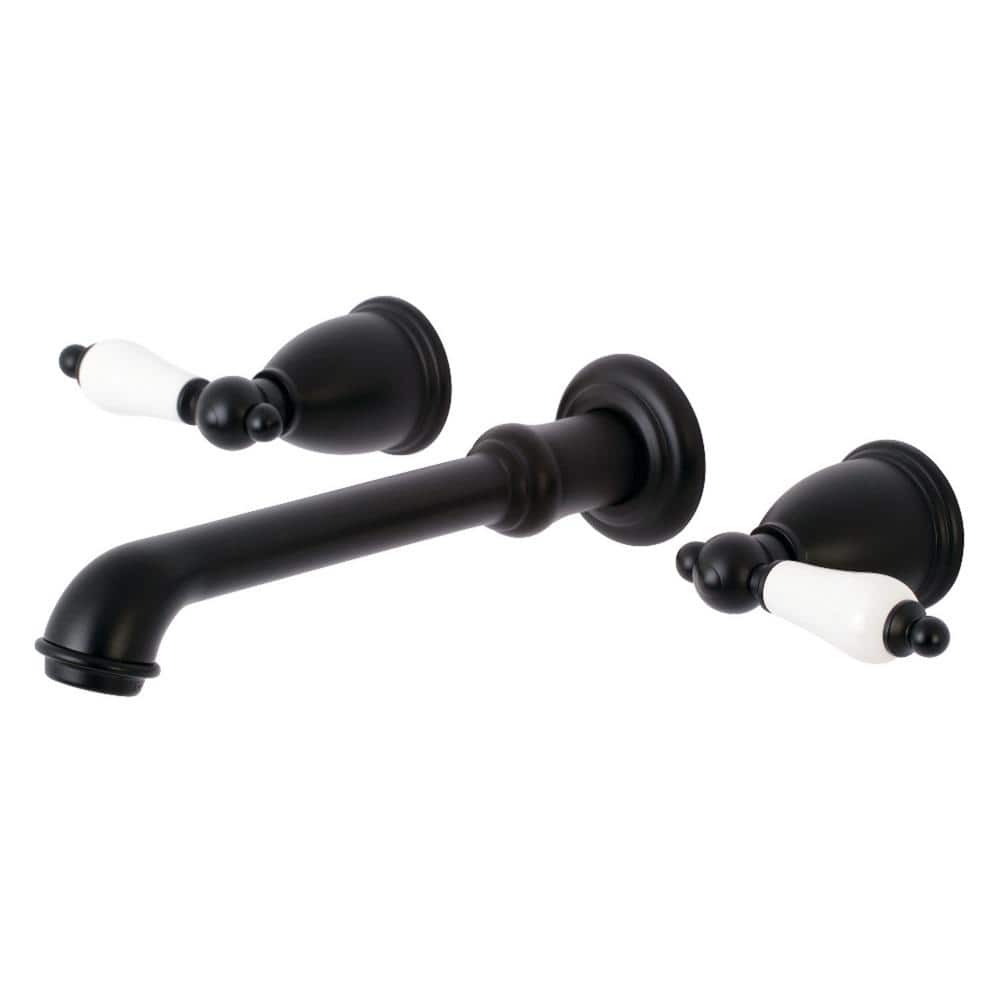 English Country 2-Handle Wall Mount Bathroom Faucet in Matte Black price history on PriceWatchPro