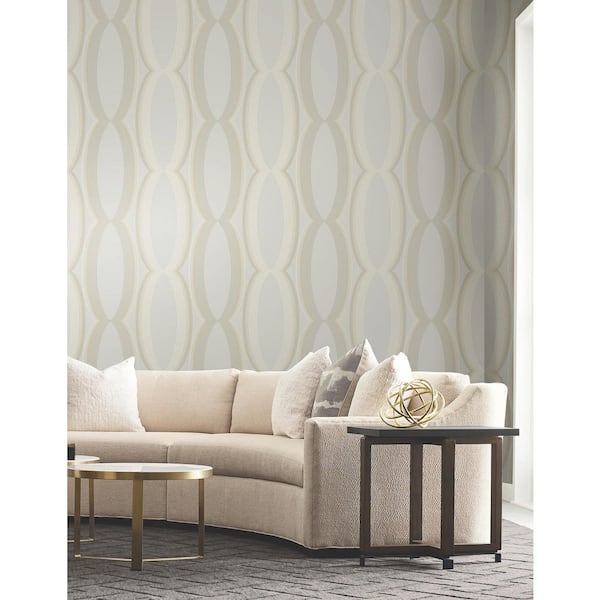 Progression Ogee Grey Wallpaper