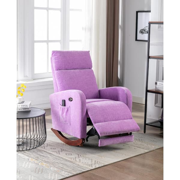  Massage rocking chair wooden,Rocking Massage Chair and  Recliner,Hip vibration and back rolling massage,Lounge Chair with  Adjustable Footrest,large capacity storage bag,High-end living room  recliner,Br : Home & Kitchen