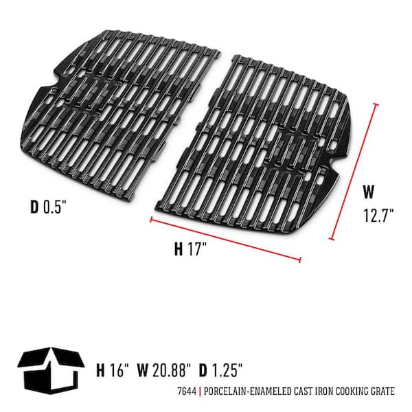 regeringstid Kvittering chauffør Weber Replacement Cooking Grate for Q 100/1000 Gas Grill 7644 - The Home  Depot