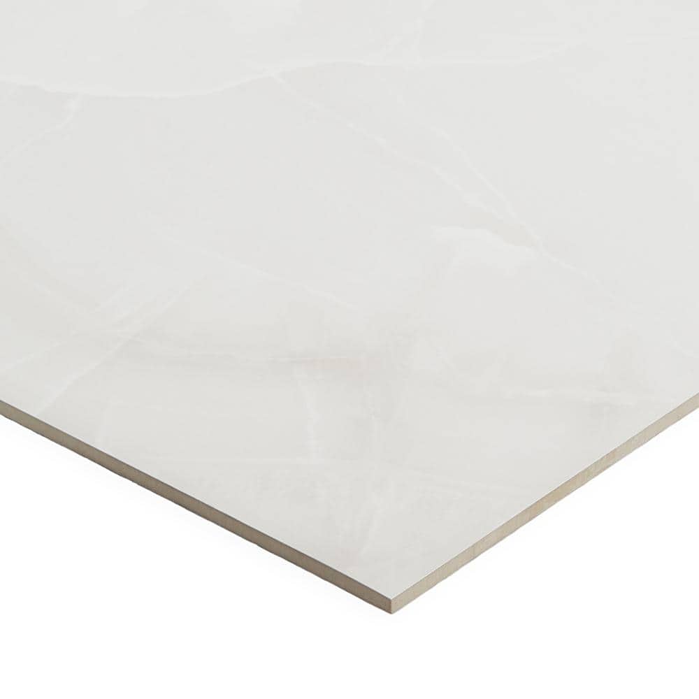 Enigma 24" x 48" Polished White Porcelain Floor and Wall Tile