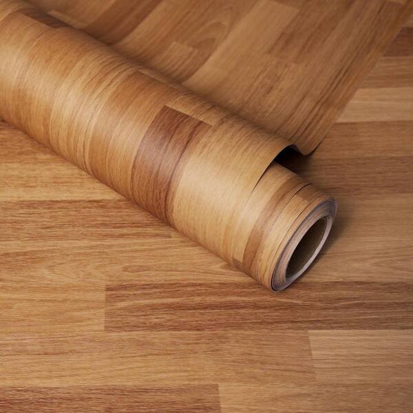 Decoroom Brown Wood Grain Contact Paper – Peel And Stick Self-Adhesive Vinyl Wrap (17.7" X 118")