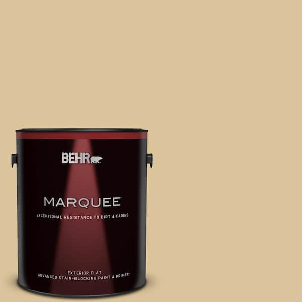 BEHR MARQUEE 1 gal. #S310-3 Natural Twine Flat Exterior Paint & Primer