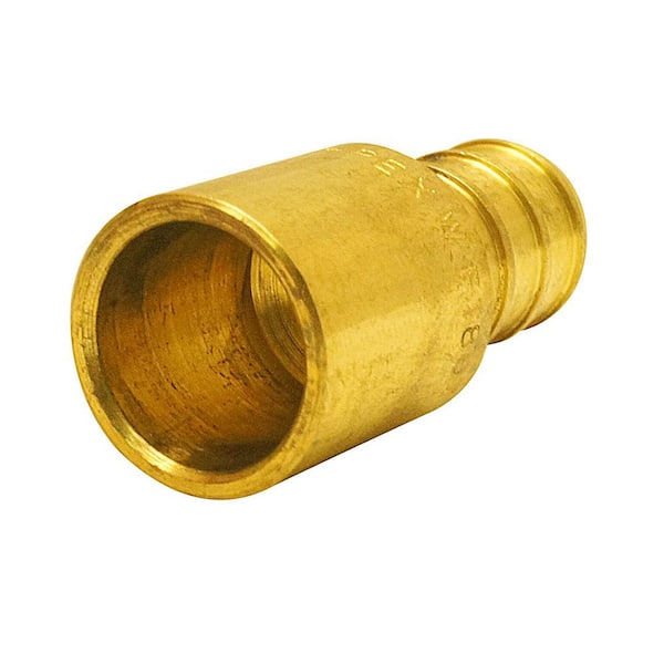 The Plumber's Choice 1/2 in. Brass Male Sweat Copper Adapter x 5/8 in. Pex  Barb Pipe Fitting (5-Pack) 12585PSMA - The Home Depot