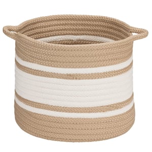 Outland 20 in. x 20 in. x 18 in. Sand Round Braided Basket