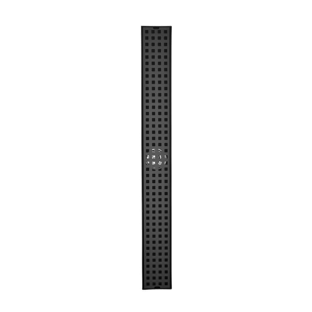 24 in. Black Stainless Steel Linear Shower Drain with Removable Grate
