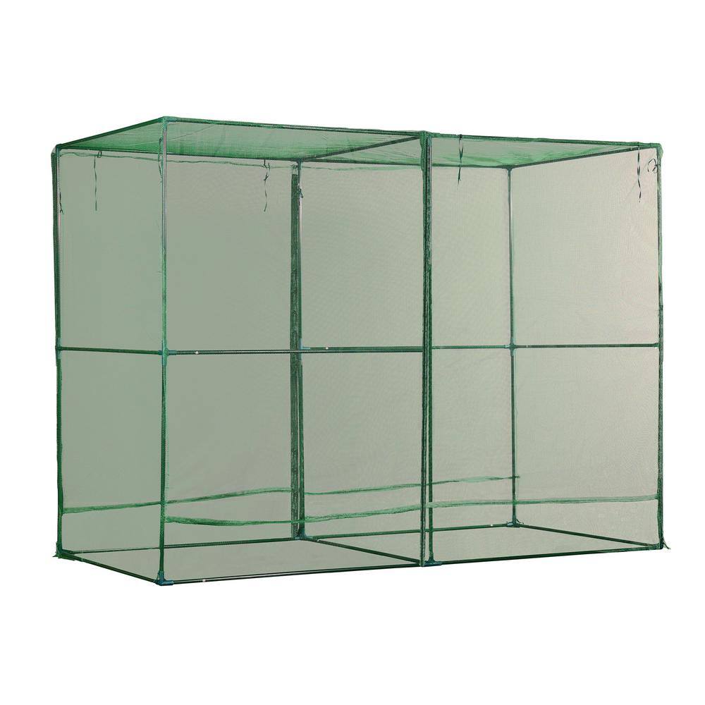 Aoodor 73 in. H Green 2-Roomed Walk-In Crop Cage Plant