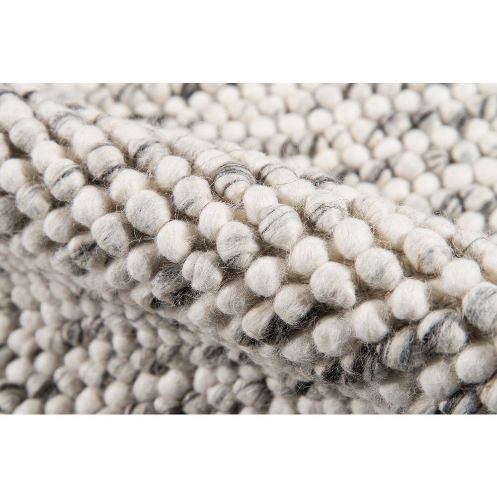 Handmade Blue and Ivory Wool Viscose Striped Accent Rug 2' x 3'