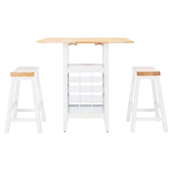 Casey 3-piece White Bar Table Set