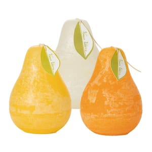 4.5" Sunset Timber Pear Candles (Set of 3)