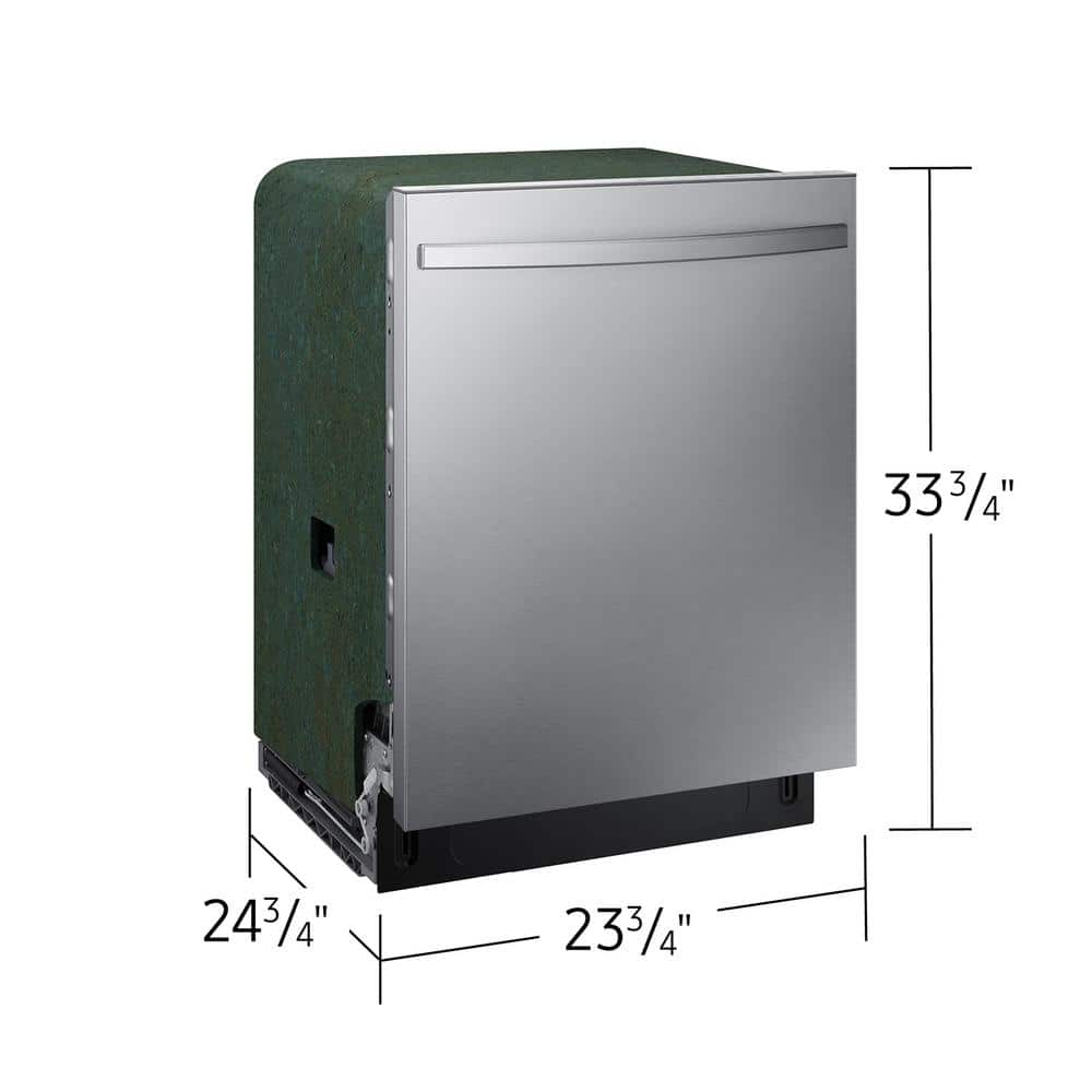24" Stainless Steel Built-in Top Control Dishwasher with Adjustable Rack